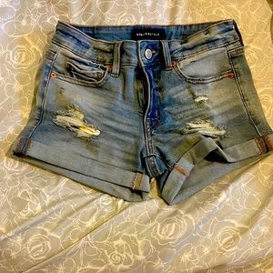 Aeropostale low rise shorty jean shorts